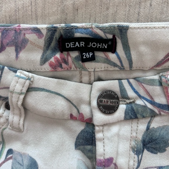 Dear John Denim Floral Print Women's Skinny Jeans size 26 petite - Picture 2 of 6